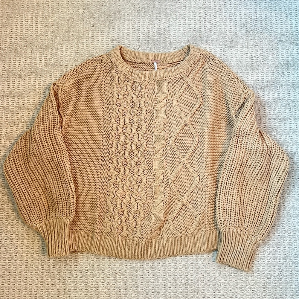 Free people cable knit sweater